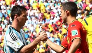 إيدين هازارد وليونيل ميسي