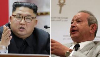 الملياردير المصري نجيب ساويرس وزعيم كوريا الشمالية كيم جونغ أون