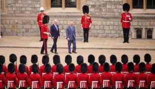 جانب من استقبال الملك تشارلز لبايدن