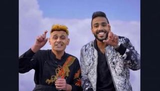 رامز جلال مع "كهربا" لاعب النادي الأهلي