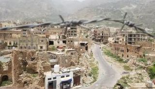 أحد منافذ تعز التي تغلقها مليشيات الحوثي - أرشيفية