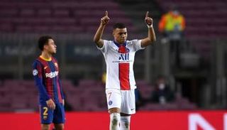 كيليان مبابي ضد برشلونة