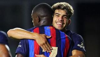 عبدالصمد الزلزولي وعثمان ديمبلي في برشلونة