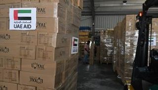 جانب من المساعدات الإماراتية للمتضررين في أوكرانيا