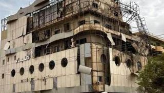 جانب من مستشفى الأطباء المدمر في الخرطوم