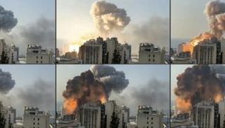 صور مجمعة من انفجار المرفأ