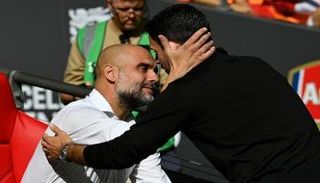 أرتيتا وغوارديولا مدربا أرسنال ومانشستر سيتي