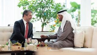 الشيخ محمد بن زايد آل نهيان مع رئيس حكومة إقليم كردستان العراق