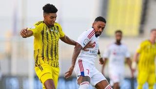 من مباراة الشارقة واتحاد كلباء