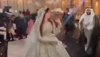 جانب من حفل زفاف العريس المصري على عروسه
