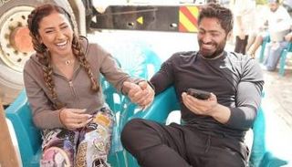 تامر حسني ودينا الشربيني من كواليس "تاج"