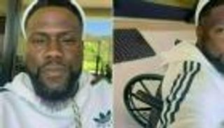 "تقدم السن".. كيفن هارت يظهر على كرسي متحرك (فيديو)