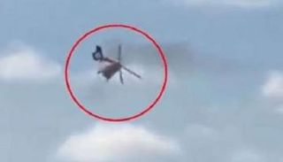 تحطم طائرة مروحية