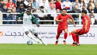 جانب من مباراة السعودية وكوريا الجنوبية