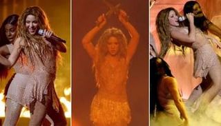 شاكيرا ترقص بالسكاكين