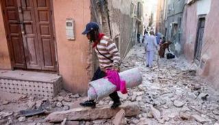 آثار زلزال المغرب