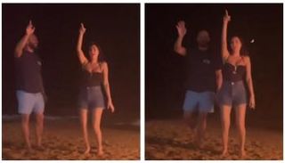 سيرين عبدالنور ترقص مع زوجها فريد رحمة 