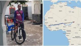 مامادو سافايو عبر 6 دول بالدراجة للدراسة في الأزهر