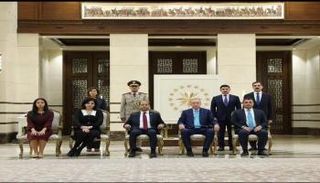 جانب من لقاء السفير المصري بتركيا الرئيس رجب أردوغان