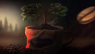 شتلات الشاي والقهوة