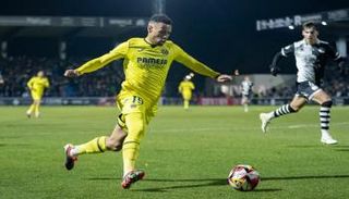 جانب من مباراة فياريال وأونيونيستاس سالامانكا