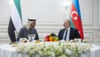 مأدبة عشاء في أذربيجان تكريما للشيخ محمد بن زايد