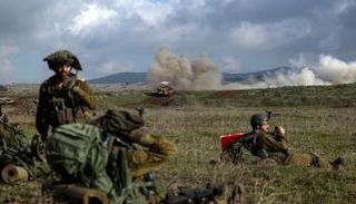 جنود إسرائيليون يشاركون في مناورة في مرتفعات الجولان