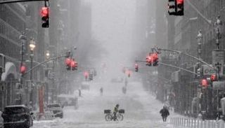 الثلوج في نيويورك
