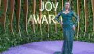 باميلا الكيك في حفل joy awards.. إطلالة خضراء جريئة (فيديو)