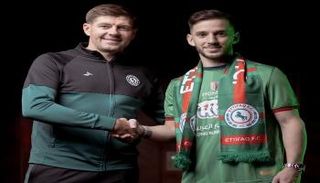 ألفارو ميدران مع ستيفن جيرارد مدرب الاتفاق 