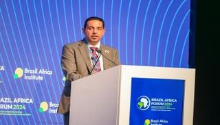 الدكتور محمد عبدالله العلي خلال كلمته بمنتدى البرازيل وأفريقيا 2024