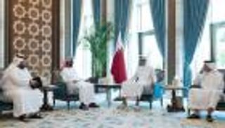 أمير قطر يبحث مع الشيخ طحنون بن زايد موضوعات مشتركة