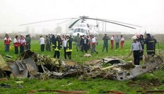 آثار تحطم مروحية إيرانية في وقت سابق - أرشيفية