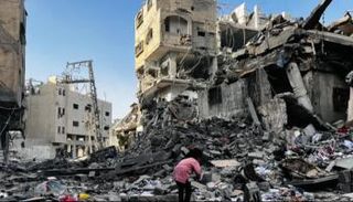 آثار القصف الإسرائيلي على غزة