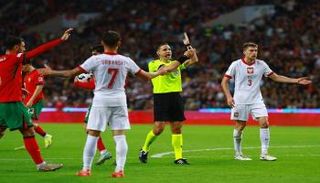 من مباراة البرتغال ضد بولندا