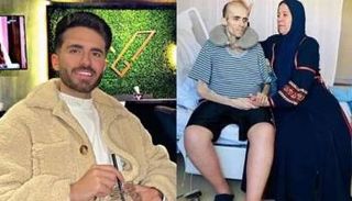 أيمن العلي مع أمه