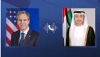 عبدالله بن زايد يبحث مع بلينكن جهود وقف إطلاق النار بالمنطقة