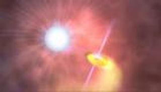 «مروحة نجمية» تحت رحمة «مكنسة ثقب أسود».. تفاعل سماوي يحبس الأنفاس