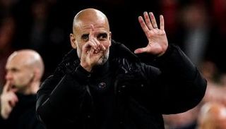 بيب غوارديولا مدرب مانشستر سيتي ضد ليفربول