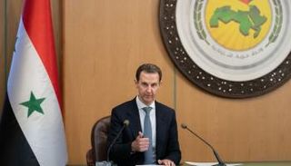 بشار الأسد في اجتماع سابق لحزب البعث