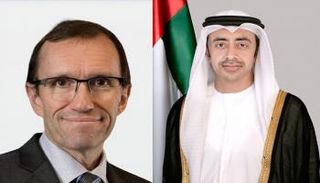 الشيخ عبدالله بن زايد آل نهيان وإسبن بارث إيدي