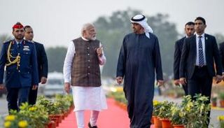 لقاء سابق بين الشيخ محمد بن زايد آل نهيان وناريندرا مودي