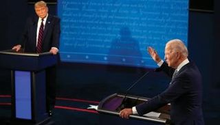 مناظرة سابقة بين الرئيس بايدن وسلفه ترامب