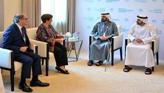 الشيخ محمد بن راشد آل مكتوم يلتقي مديرة صندوق النقد الدولي كريستالينا غورغيفا