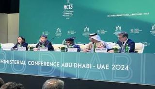 جانب من اجتماعات المؤتمر الوزاري الـ13 لمنظمة التجارة العالمية بأبوظبي