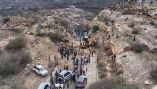 طريق دمت مريس الضالع الذي زعم الحوثيون فتحه.. أرشيفية