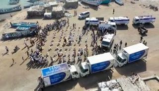 قوافل المساعدات الإماراتية تغيث اليمنيين في رمضان