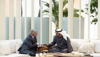 جانب من لقاء محمد بن زايد آل نهيان والعاهل الأردني