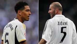زين الدين زيدان وبيلينغهام بقميص ريال مدريد