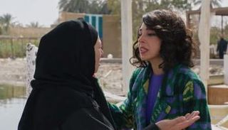 سلمى أبوضيف في لقطة من مسلسل "أعلى نسبة مشاهدة"